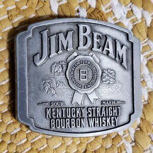 Jim Beam Pewter Belt Buckle
